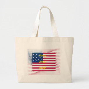 USA-Flagge "Home Sweet Home" Kunstdruck Jumbo Stoffbeutel