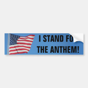 USA Flagge I Stand für die Nationalhymne Autoaufkleber