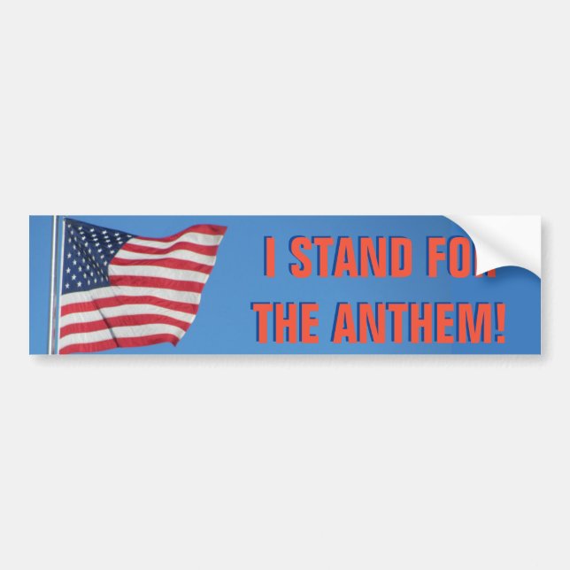 USA Flagge I Stand für National Anthem Red Autoaufkleber (Vorne)