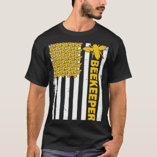 USA Flagge Imker Bienenzucht Bienenzucht Frauen Mä T-Shirt