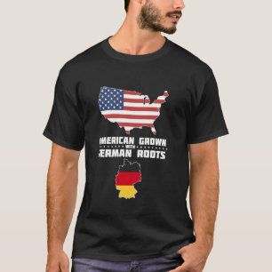 USA-Flagge, in Amerika gewachsen mit deutschen Wur T-Shirt