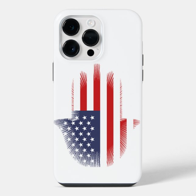 USA-Flagge iPhone 14 Pro Max Hülle (Rückseite)