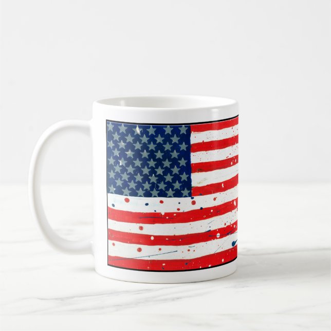USA-Flagge Kaffeetasse (Links)