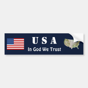 USA-Flagge + Karte Aufkleber Autoaufkleber