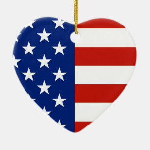 USA-Flagge Keramik Ornament
