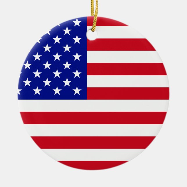 USA-Flagge Keramikornament (Vorne)