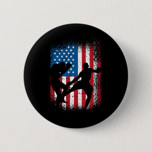USA-Flagge Kickboxen Design für Boxfan oder Marti Button