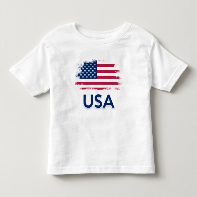 USA-Flagge Kleinkind T-shirt (Vorderseite)
