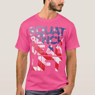Usa-Flagge Kniebeugen-Bank-Todesheben Für Krafttra T-Shirt