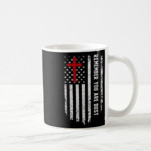 Usa-Flagge Kreuz Erinnere Dich Dass Du Staub Asche Kaffeetasse