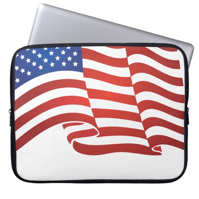 USA-Flagge Laptopschutzhülle (Vorderseite)