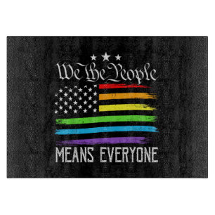 USA-Flagge LGBTQ Gleichberechtigung Wir das Volk b Schneidebrett