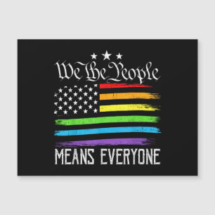USA-Flagge LGBTQ Gleichheit Wir das Volk bedeutet  Magnetkarte
