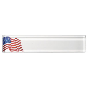 USA-Flagge Namensplakette
