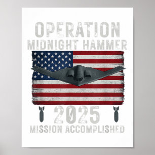 Usa-Flagge Operation Mitternachtshammer B-2-Tarnka Poster