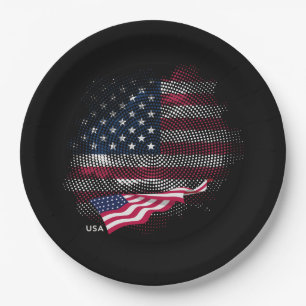 USA-Flagge Pappteller
