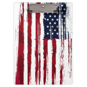 USA-Flagge Patriotisch Amerikanisch Rot Weiß Blau Klemmbrett