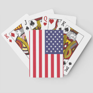 USA-Flagge Patriotisch Amerikanisch Rot Weiß Blau Spielkarten