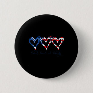 Usa-Flagge Patriotische Herzen 4. Juli Sweet Land  Button