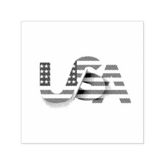USA-Flagge – Patriotische USA-Typografie  Permastempel