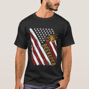 USA-Flagge Patriotischer Imker T-Shirt