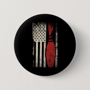 USA-Flagge Patriotisches Amerikanisches Bowler-Ges Button