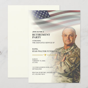 USA-Flagge   Personalisierte Foto-Einladung Einladung