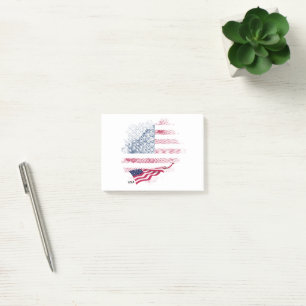 USA-Flagge Post-it Klebezettel