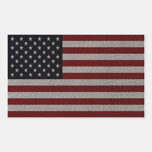 USA-Flagge Rechteckiger Aufkleber (Vorderseite)