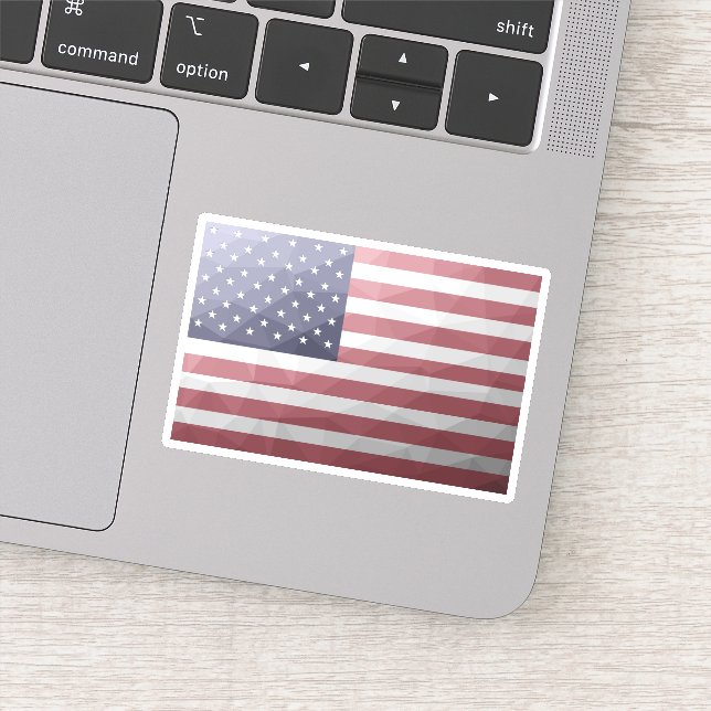USA Flagge Red White Blue America Geometric Mesh Aufkleber (Detail)