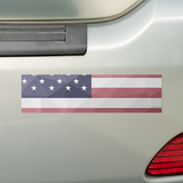 USA Flagge Red White Blue America Geometric Mesh Autoaufkleber (Auf Auto)