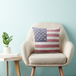 USA Flagge Red White Blue America Geometric Mesh Kissen