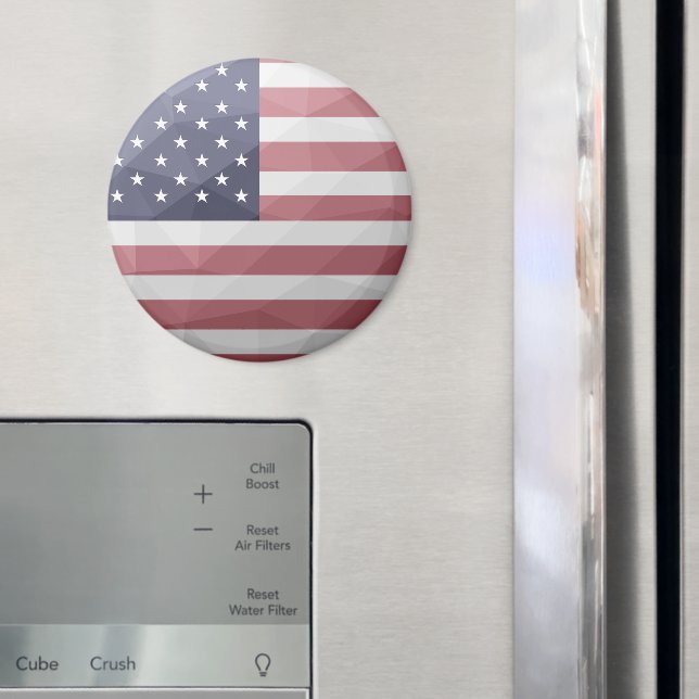 USA Flagge Red White Blue America Geometric Mesh Magnet (In Situ (Kühlschrank))