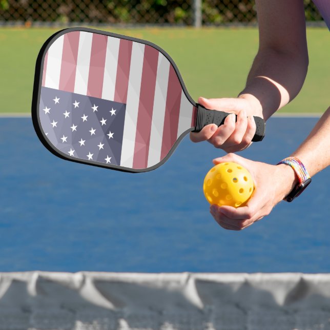 USA Flagge Red White Blue America Geometric Mesh Pickleball Schläger (InSitu)