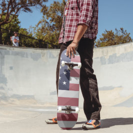 USA Flagge Red White Blue America Geometric Mesh Skateboard