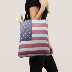 USA Flagge Red White Blue America Geometric Mesh Tasche