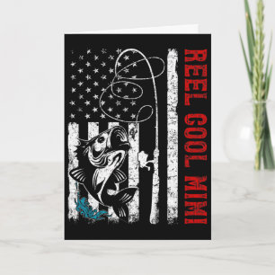 USA-Flagge Reel Cool Mimi Angeln Fischer Fischer Karte
