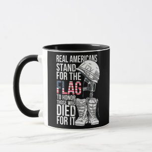 USA-Flagge Retro-Soldat Amerikanische Stiefel Helm Tasse