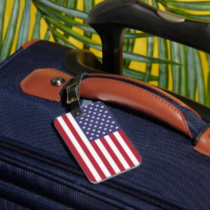 USA-Flagge Rot-Weiß-Patriotisch Amerikaner Gepäckanhänger