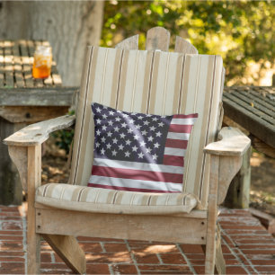 USA-Flagge, ruhige Vintage Flaps Kissen