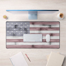 USA flagge Rustic Red White Blue Wood Amerika Schreibtischunterlage