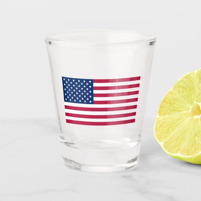 USA-Flagge Schnapsglas (Vorderseite)