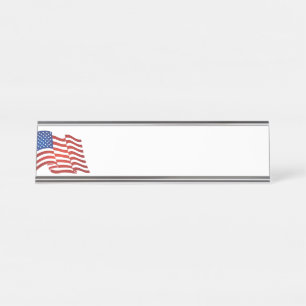USA-Flagge Schreibtischnamensplakette