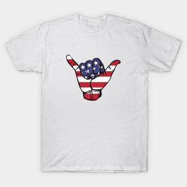 USA flagge Shaka T-Shirt