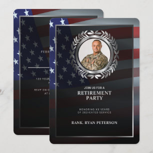 USA-Flagge   Silver Laurel Leaf   Luxusvergütung Einladung