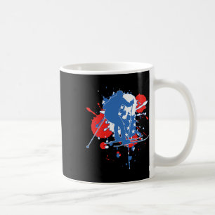 USA-Flagge Skifahrer - Amerikanischer Skilanglauf Kaffeetasse