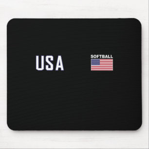 USA-Flagge Softll-Team-Ausrüstung Frauen Männer So Mousepad