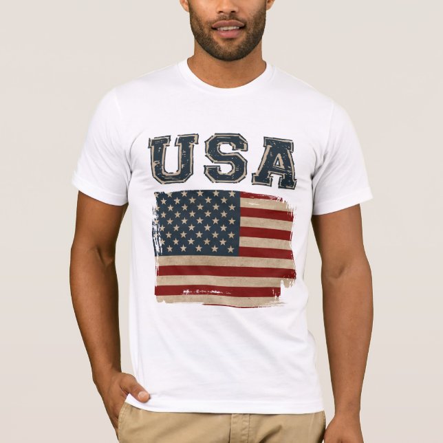 USA-Flagge T-Shirt (Vorderseite)
