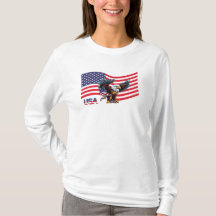USA-Flagge und Amerikanischer Adler T-Shirt