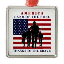 USA-Flagge und Soldaten - Silberschmuck